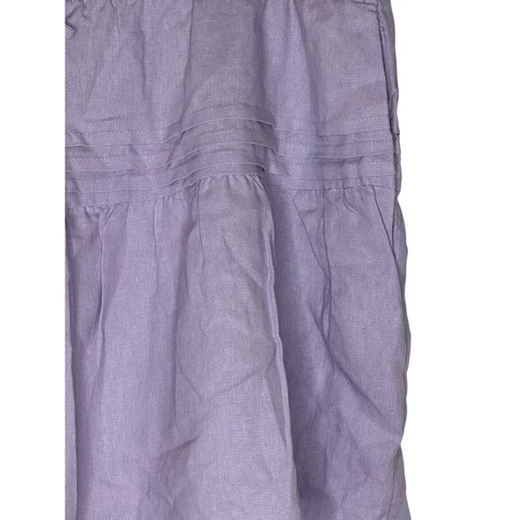 NWT Hollister Linen Blend Skort XXL Ruffle Festival Feminine Pockets Lavender - Picture 2 of 12